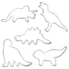 Dinossauro 5 peças aço inoxidável molde de biscoito molde animal dinossauro impressão de bolo