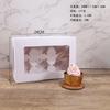 Empaque para hornear 2 4612 mayoreo caja Maffen piel de vaca caja de papel para cupcake caja para tarta de huevo caja de embalaje para nieve Mei Niang