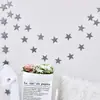 Banderines de Papel de Estrella de Cinco Puntas Decoración de Fiesta de Cumpleaños para Niños Banderín de Boda Suministros de Decoración para Habitación de Boda Banderas Colgantes