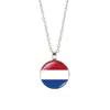 Copa del Mundo de Comercio Exterior 32 Países Collar con Bandera Colgante de Balón de Fútbol Collar para Hombres y Mujeres Cadena para Suéter Joyería Venta al por Mayor