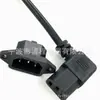 Enchufe de escritorio en codo C13c14 cable de enchufe para chasis principal de computadora con orificio para tornillo cola de pin protección contra fugas