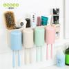Soporte para Cepillos de Dientes Vaso Transparente Estante para Almacenamiento de Cepillos de Dientes Montado en la Pared para Inodoro Vaso para Enjuague Bucal Sin Agujeros Vaso para Cepillos de Dientes Juego de Cepillos de Dientes