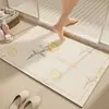 Alfombrilla de Baño Fresca y Sencilla, Alfombrilla Absorbente de Agua y Antideslizante para Baño, Se Puede Cortar a Medida, Alfombrilla de Tierra de Diatomeas Resistente a Manchas y al Desgaste