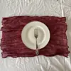 Guardanapo de tecido amassado estilo boêmio 50*50cm decoração de mesa para festa de casamento jogo americano importação de comércio guardanapo amassado