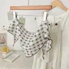Bufanda Triangular de Cuadros Retro Coreana para Mujer 2026 Primavera Nueva Moda de Lunares Bufanda Fina Versátil para Cuello Venta al por Mayor