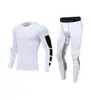 Traje de entrenamiento 3D ajustado, amigable con la piel, para deportes al aire libre, conjunto de compresión atlética de manga larga de seda de leche, ropa transpirable para correr y fitness