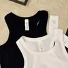 Camiseta sin mangas de verano AL para mujer con tirantes finos Chaleco deportivo de yoga con tirantes finos Tejido de punto cropped con tirantes finos Ropa interior para mujer