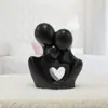 Estatuilla Familiar Negra de Nuevo Producto Transfronterizo Adornos Decoraciones de Arte para Escritorio de Hogar y Oficina Artesanías de Resina