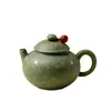 Tetera Tradicional China Verde con Filtro de Cerámica para Uso Doméstico, Incluye un Juego de Té de una Sola Tetera con Asa
