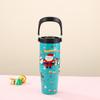 Comercio Exterior Termo de Acero Inoxidable de 30 oz Taza Navideña de Gran Capacidad Aislada al Vacío Taza Portátil para Estudiantes Taza de Hielo con Asa