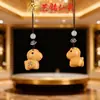 Talla de Madera Arcoíris Caballo Moneda de Cobre Pony Cadena para Teléfono Móvil de Madera Colgante Yiming Xianyuan Sándalo Rojo Caballo Tang Colgante para Bolso