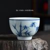 Dehua underglaze pintado à mão Landscape Master Cup copo pessoal dedicado único copo de escritório casa branco porcelana xícara de chá 80ml