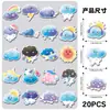 20 Piezas de Nube de Dibujos Animados con Temática del Clima Pronóstico del Tiempo Graffiti Creativo Imanes Suaves Magnéticos para Refrigerador Venta al por Mayor