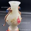 Vaso Decorativo de Esmalte con Piedra Luminosa de Doble Dragón y Carácter de Fortuna al por Mayor, Artesanía Decorativa Clásica China, Regalo, Dropshipping