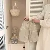 Ropa para niñas estilo coreano, pantalones rectos de lunares, pantalones de linterna holgados y transpirables para bebé de otoño, pantalones largos versátiles para niños