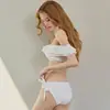 Modelo Nuevo en Stock 2026 Exclusivamente de la Fábrica Origen, Traje de Baño Bikini de Dos Piezas, Corte Ajustado, Traje de Baño de Color Sólido para Vacaciones