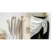 Bufanda Triangular de Seda con Estampado de Anacardos de Verano Atuendo Atmosférico Pañuelo para la Cabeza Chal Inclinado Seda de Imitación Sensación Fresca Bufanda Angulada Mujer