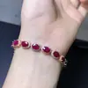Venda Direta de Fábrica Venda Quente Transfronteiriça Pulseira de Rubi Natural, Pedra Principal 5*7mm Oferta Especial Não Suporta Devoluções ou Trocas