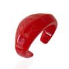 Estilo Japonés y Coreano de Nicho Ins Diseño Pequeño Sentido del Diseño Cara Ancha Pulsera de Resina Roja Abierta Joyería Retro