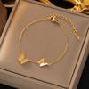 Pulseiras Novas de Aço Titânio Europeias e Americanas Não Desbotáveis para Mulheres, Acessórios de Mão Versáteis Estilo Ins, Joias de Mão da Moda para Meninas, Alto Padrão