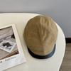 Chapéu vintage de pele de ovelha estilo ocidental com aba frontal para homens e mulheres, outono e inverno, quente, moda, literário, jornal, chapéu infantil, boné com pala estilo coreano