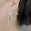 Flores de Diamantes Completos de Moda Coreana, Europea y Americana, Moda Personalizada, Personalidad Exagerada, Pendientes de Alta Gama