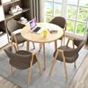 Mesa de comedor informal para oficina, apartamento pequeño, mesa de conversación superficial escandinava para el hogar, mesa y silla combinadas para pedir café, té con leche, mesa redonda para tienda