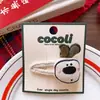 Pinzas para el cabello de tela de algodón estilo coreano para otoño e invierno, con cabeza de animal de dibujos animados, estilo padre-hijo, lindas pinzas BB para niñas