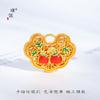 Pu Zuojiu no se desvanece Shajin Filigold Todo Collar Candado Ruyi Nuevo Caqui Chino Colgante Ruyi Cadena Clavícula para Mujer