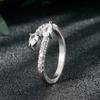 Joyas Explosiones Transfronterizas Europeas y Americanas Moda Viento Simple Circonita Microincrustada Anillo de Sentido Simple de Gama Alta Verano Nuevo Nicho