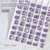 Venta al por mayor K9 crystal broca para uñas lavanda fondo puntiagudo broca cuadrada gruesa corazón torcido joyería para uñas morado claro con forma de diamante grande accesorios