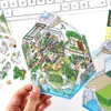 Em aço. Adesivos de paisagismo de cabine em miniatura MePET2.5D abrem hoje na coleção de adesivos divertidos para estudantes nove-bomb