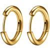 Versión coreana de pendientes de acero de titanio de moda hip-hop simples para hombres y mujeres, pendientes de anillo liso, pendientes con hebilla de oreja lisa, fabricantes de venta al por mayor transfronterizos