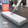 42x 11cm Mop Preguiçoso Mãos Livres Doméstico Limpeza com Uma Passada 2025 Novo Mop Plano Grande