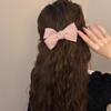 Accesorios para el cabello de otoño e invierno estilo coreano, modernos, elegantes, combinables, tela de gamuza suave y glutinosa, color sólido, pasador de lazo, pinza de resorte, pinza superior