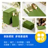 Portacubiertos y tenedores de textura imitación lino verde brillante Servilleta para banquetes transfronterizos y restaurantes, Servilletas desechables libres de polvo para restaurantes occidentales