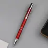 Fabricantes caneta esferográfica de metal com botão de pressão transfronteiriço impressão de letras de publicidade logotipo multicolorido espiral dupla diagonal
