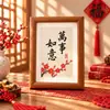 Moldura de Foto Oca 3D para Mesa Celebração de Casamento Moldura para Pintura Caligráfica Decoração de Mesa Chinesa Presente Moldura de Foto de 6 Polegadas Moldura Vazia
