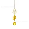 Gato Dorado Árbol de Navidad Copo de Nieve Medusa Colgante de Cristal DIY Atrapasoles Decoración de Jardín Exterior Transfronterizo