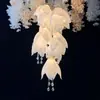 Luzes Pendentes Flor de Magnólia com 10 Cabeças para Casamento Decoração de Festa Luzes para Vitrine Decoração de Local de Casamento Cordões de Luzes Atacado