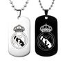 Accesorios Explosivos Acero Inoxidable Logo de Fútbol Cristiano Ronaldo Acero de Titanio Militar Collar Accesorio Versátil Personalizado para Hombre