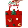 Nueva Bolsa de Fieltro Navideña Bolsa Tote de Nochebuena Bolsa de Dulces para Niños Bolsa de Regalo de Fieltro con Dibujos Animados Venta al por Mayor