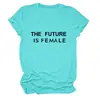 O Futuro é Feminino Site Independente Amazon Camiseta Casual, Confortável e Versátil para Mulheres com Gola Redonda e Manga Curta