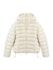 Baisiwang 700 Fill Power 95% Plumón de Pato Blanco Chaqueta Acolchada Nervada para Mujer, Nuevo Abrigo Acolchado Cálido de Invierno con Capucha