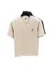 Camiseta de Verano de Alta Gama para Hombre Ropa de Media Manga para Hombre de Manga Corta para Hombre Casual de Alta Gama Cuello Redondo Jacquard Letras Ma Biao
