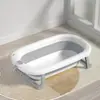 Bañera para Bebé con Sensor de Temperatura para Uso en Casa, Plegable y Adecuada para Sentarse y Acostarse, Tina de Baño Infantil Ampliada y Engrosada, Tina para Remojar Bebés