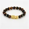Pulsera Pixiu de Ágata Roja para Mujer, Joyería Dorada que Atrae la Fortuna y Mejora la Suerte, Pulsera de Cristal, Unisex, Regalo de Año del Zodiaco