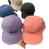 Gorra de Pato de Alta Gama con Visera Plana, Mezclilla Rasgada y Lavada, Gorra de Béisbol para Mujer, Verano, Circunferencia de Cabeza Grande, Visera Ancha, Gorra para Cara Grande