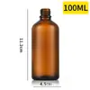 Botella de Vidrio Marrón para Aceite Esencial con Gotero de Goma a Prueba de Luz, Botella Dispensadora de Líquido Esencial, Suministro Directo del Fabricante, Admite Personalización de Muestras