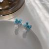 Aretes Pequeños de Moño Azul, Aretes Elegantes, Aretes de Bola de Perla de Lujo Accesible, Nuevo Estilo 2025, Sencillos y Versátiles de Moda